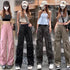 Loose Straight Side Pocket Drawstring Cargo Pants
